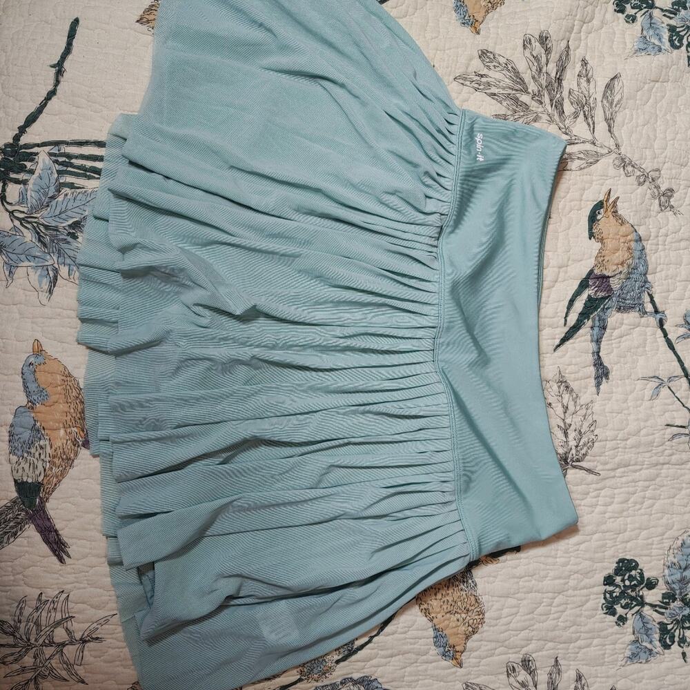 Spin-it Light Mint Blue Pleated Tennis Skort Built In Shorts Medium M